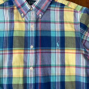 Ralph Lauren Blue and Yellow Plaid Shirt